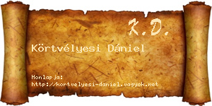 Körtvélyesi Dániel névjegykártya